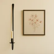 Black Iron Slender Candle Wall Sconce
