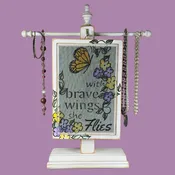 Hand-Painted Earring Holder – Brave Wings Design | Classic Series