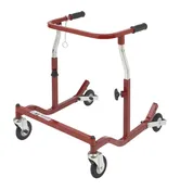Anterior Rehab Safety Roller, Extra Wide, Pediatric, Burgundy