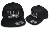 Block Logo Flat Bill Snapback (Black)