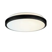 12" LED Flush Mount Ceiling Light – Dimmable, Black