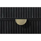 Black 2-Drawer Nightstand