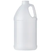 0.5 Gallon Natural HDPE Plastic Handled Industrial Round 38-400 Neck Finish