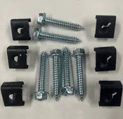 Arm Rest Screw & Clip Kit, (Includes 6 Screws & 6 Clips) for 1968-72 (C8AZ-6224146-A)