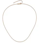 Adjustable 14K Rose Gold 1.1mm Round Cable Chain