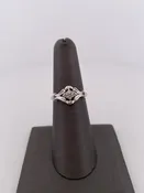 10k White Gold 0.12ctw Diamond Ring/ Size 6.5/ 1.9g