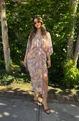 Checking In Kimono Dress