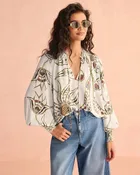 Anouk Blouse in Diya Powder by Omika