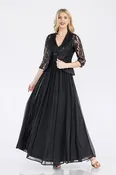 2-Piece Lace Jacket A-line Gown by Lenovia 5237 - Outlet