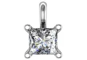 0.46 Carat Princess Cut Diamond Pendant