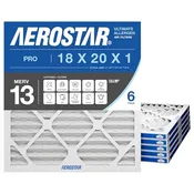 Aerostar 18x20x1 MERV 13 Pleated Air Filter, AC Furnace Air Filter, 6-Pack (Actual Size 17 3/4″ x 19 3/4″ x 3/4″): : Industrial &amp; Scientific