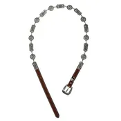 ANGEL RANCH Women's Rectangle Floral Concho Chain Belt