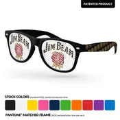 Retro Pinhole Sunglasses w/ Extended Arms Imprint