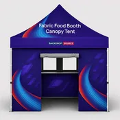 10ft x 10ft Fabric Food Booth Canopy Tent