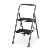 2 Sturdy Step Stool with Anti-Slip Pedal &amp;amp; Comfortable Handrail