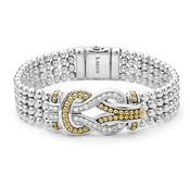 Lagos Two Tone Knot Diamond Chain Bracelet