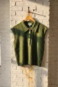 Cap Sleeve Polo Sweater
