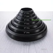 07-208 – 8″ Black Vinyl Tire – fits flat 8″ Outside Diameter Rim