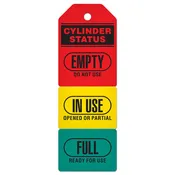 3-Part Perforated CYLINDER STATUS INSPECTION DuraPly® Tag (2.75 in x 7.9 in) 25 /pkg