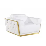 1111 Geometric Tufted Leather Armchair By Gu Furniture