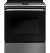 Caf&eacute;&trade; 30" Smart Slide-In, Front-Control, Radiant and Convection Range in Platinum Glass