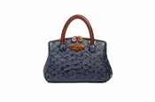 Duchesse De Bourgogne Navy Blue Arapaima Handbag