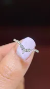 0.27ct Pear Chevron Diamond Wedding Band 14K Gold BAN099