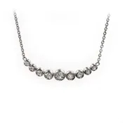 Bezel Set Diamond Necklace