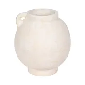 10" Bulbous Jug With Handle, White
