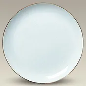 10.25" Porcelain Gold Trimmed Coupe Plate