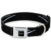 1955-57 CHEVROLET V Emblem Black/Silver Seatbelt Buckle Collar - 1955-57 CHEVROLET V Emblem Black/Silver