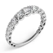 11 Stone Classic Round Diamond Wedding Band