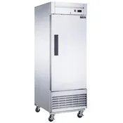 D28F Single Door Commercial Freezer in Stainless Steel