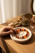 Acrylic Bead Necklace - Brown