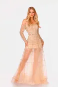 2021GL3159 Strapless long sleeve beaded dress