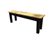 Barnwood & Black Bench