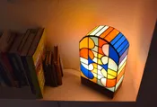 Bauhaus Bloom Midcentury Modern Stained Glass Light — Mountain Edge Refined Glass