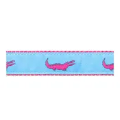 Alligator - Pink on Light Blue