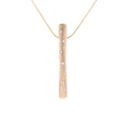 14K Tri-Tone Custom Round Diamond And Pattern Fashion Pendant