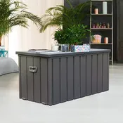100 Gallon Outdoor Storage Deck Box with Waterproof Construction - Dark Gray