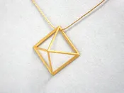 3D Wireframe Pyramid Pendant
