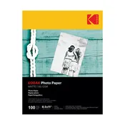 145g Kodak Matte Photo Paper, 8.5" x 11", 100/Pack (9891-169)