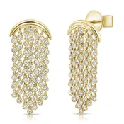 14K GOLD DIAMOND DANGLE EARRINGS