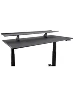 60" Clamp-On Adjustable Height Desk Shelf / Dual Monitor Stand