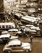 Framed Art 43rd Street & Broadway, Times Square, 1948 by McMahan Photo Archive 10 x 8