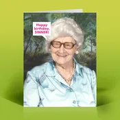 Happy Birthday Sinner Card