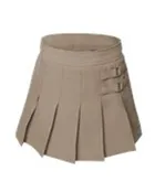 French Toast Pleated Skooter Skirt