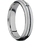 14K White Gold + Polish , Satin Finish