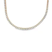 10.00ctw Lab-Grown 4-Prong Straight Line Necklace 14KY