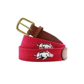 Arkansas Razorback Belt | Cranberry